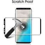 Wholesale Galaxy S9 [Updated Version] 3D Glass High Response Case Friendly Full Adhesive Glue Tempered Glass Screen Protector (Black Edge)
